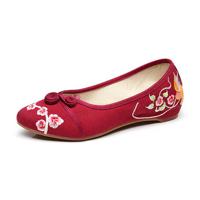 Chinese Button Flower Embroidery Flats - thumbnail