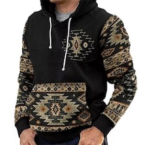 Men's Pullover Hoodie Sweatshirt Black Blue Red Coffee Hooded Bohemian Style Graphic Prints Print Daily Sports 3D Print Basic Streetwear Designer Spring   Fall Clothing Apparel Hoodies Sweatshirts  miniinthebox