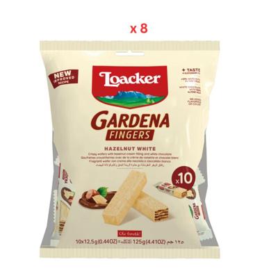 Loacker Gardena Fingers Hazelnut White Chocolate 8X125G