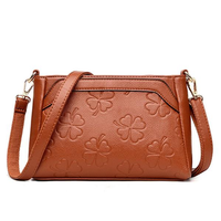Women Casual PU Leather Solid Crossbody Bags Embossed Bags