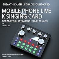 V8S Live Sound Card Singing Equipment Mobile Phone Computer Universal Lightinthebox