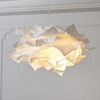 Paper Chandelier Handmade Cloud Lampshade Creative DIY Medieval Retro Pendant Lights Lamps Dining Room Bedroom Decorations Lights Living Room 110-240V Lightinthebox - thumbnail