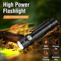 High Power Flashlight Super Light Gathering Rechargeable Super Bright LED Flashlight for Indoor and Outdoor Camping, Hiking Lightinthebox - thumbnail