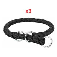 Trixie Cavo Semi-Choke Dog Collar - Black 35-41X1.2cm (Pack Of 3)