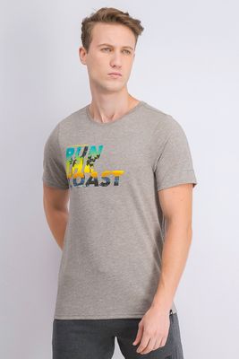 Mens Run The Coast Tee Charcoal Mens Run The Coast Tee Charcoal
