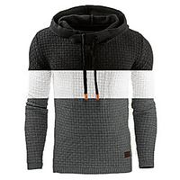 Men's Pullover Hoodie Sweatshirt Color Block Casual Daily Holiday Sportswear Casual Hoodies Sweatshirts  Black Brown miniinthebox - thumbnail