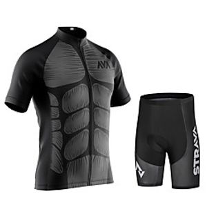 CAWANFLY Short Sleeve Cycling Jersey with Shorts Summer Black Bike Quick Dry Sports Mountain Bike MTB Road Bike Cycling Clothing Apparel Lightinthebox