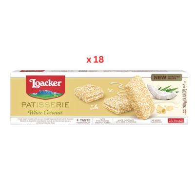 Loacker Pasticceria Coconut Wafer 18 X 100Gm (UAE Delivery Only)