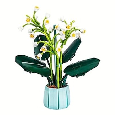 Artificial Plant Building Kit - 610pcs - Clock Orchid Flower Model For Home And Office Decoration Girl's Idea Compatible With Orchid Flower Building Kit For Creative Learning And Entertainment Lightinthebox