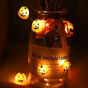 Halloween Pumpkin Skull Shaped Copper Wire String Lights 2M 20LEDs Battery-Operated Garden Party Home Holiday Decoration Light String miniinthebox