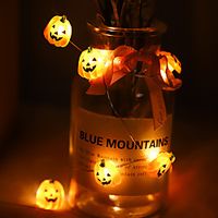Halloween Pumpkin Skull Shaped Copper Wire String Lights 2M 20LEDs Battery-Operated Garden Party Home Holiday Decoration Light String miniinthebox - thumbnail
