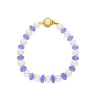 Blue Stone With Pearl Bracelet (JPAPR-19-174) Blue Stone With Pearl Bracelet (JPAPR-19-174)