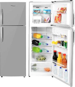 Super General 360 Liters Gross Compact Double Door Refrigerator-Freezer, No-Frost, LED-light, Inox - SGR360I
