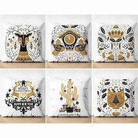 Christmas Scandinavian Folk Art Double Side Pillow Cover 1PC Xmas Soft Decorative Square Pillowcase for Bedroom Livingroom Sofa Couch Chair miniinthebox - thumbnail
