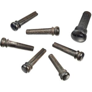 D'Addario Wood Bridge Pins and End Pins (Set of 6) - Ebony