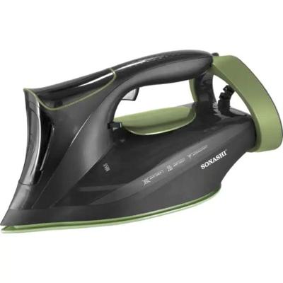 Sonashi Steam Iron With Ceramic Soleplate -3200W Black-Green - SI-5088C