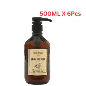 Puresel Gel Hand & Body Wash Bergamot & Oud 500ML (Pack of 6)