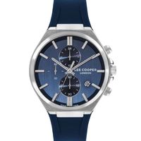 Lee Cooper Men's Multi Function Display Watch & Silicone Strap, Blue - LC07854.399
