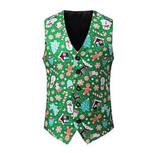 Christmas Trees Cosplay Costume Men's Adults' Christmas Christmas Christmas Polyester Vest miniinthebox