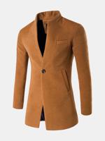 One Button Woolen Jacket - thumbnail