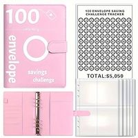 100 Envelopes Challenge Binder Simple And Funny Way To Save 5050 Savings Challenge Binder Budget Binder With Cash Envelopes Lightinthebox - thumbnail