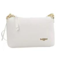 Baldinini Trend Elegant White Shoulder Bag with Golden Accents (BA-23315)