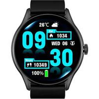 Titan Evoke Smart Watch with 1.43" AMOLED Display &466 x 466 Resolution|1000 Nits Brightness|Functional Crown|SingleSync BT Calling|Multisport Modes|Auto Stress & Mood Monitor|200+ Watchfaces (Black) - thumbnail