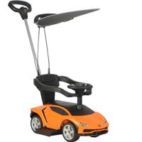 Megastar 3 In Ride On Licensed Lamborghini Centenario Push Car With Sun Shade Canopy - Orange (UAE Delivery Only)