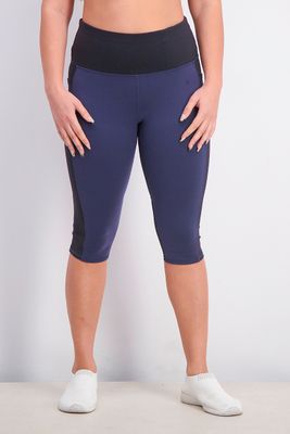 Womens Backbend Hi Waist Capri Navy Womens Backbend Hi Waist Capri Navy