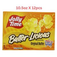 Jolly Time Microwave Popcorn Butter 10.5oz (Pack of 12)