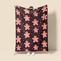 Christmas Stockings And Animals Scandinavian Super Soft Blanket,Lightweight Fashion Novelty Flannel Throw Blankets Warm 3D Printed All Seasons Room Decoration Gifts Christmas Decoration For Home Lightinthebox - thumbnail