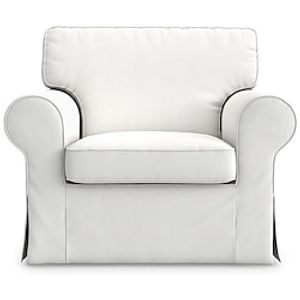 Cotton Ektorp 1 Seat Sofa Cover Slipcover Replacement Made for The IKEA Ektorp 1 Seat Sofa Cover(Cotton White)-Does NOT fit Ektorp 3.5-seat Sofa NOT fit Uppland Series Sofa Lightinthebox
