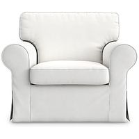 Cotton Ektorp 1 Seat Sofa Cover Slipcover Replacement Made for The IKEA Ektorp 1 Seat Sofa Cover(Cotton White)-Does NOT fit Ektorp 3.5-seat Sofa NOT fit Uppland Series Sofa Lightinthebox - thumbnail