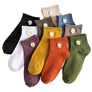 Fashion Comfort Women's Socks Solid Colored Casual Socks Medium Office  Career Black 1 3 Pairs Lightinthebox