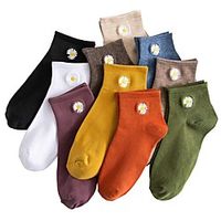 Fashion Comfort Women's Socks Solid Colored Casual Socks Medium Office  Career Black 1 3 Pairs Lightinthebox - thumbnail