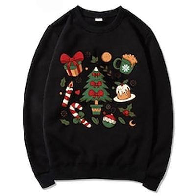Christmas Cosplay Cartoon Manga Sweatshirt Anime Graphic Top For Men's Women's Unisex Adults' Hot Stamping 100% Polyester Party Festival miniinthebox