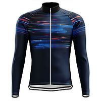 21Grams Men's Long Sleeve Cycling Jersey Summer Spandex Blue Bike Top Mountain Bike MTB Road Bike Cycling Quick Dry Moisture Wicking Sports Clothing Apparel  Athleisure Lightinthebox - thumbnail