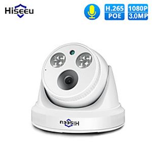 Hiseeu 3MP POE IP Camera H.265 1080P CCTV Wired IP Camera ONVIF for POE NVR System Indoor Night Vision Home Security Surveillance IR Cut Remote Access PoE miniinthebox