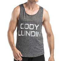 Mens High elasticity Breathable Letter Front Sport Vest Gym Fitness Athletic Tank Tops