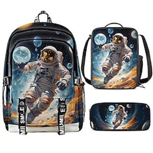 Men's Women's Backpack 3D Print Commuter Backpack School Daily Scenery Polyester Large Capacity Breathable Lightweight Zipper Print Blue Lightinthebox