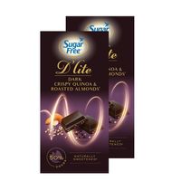 Sugar Free D'lite Dark Choc. Crispy Quinoa & Almonds 80G