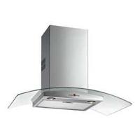 Teka Decorative Glasswing Cook Range Hood 90cm NC 980, 3 speeds+ 1 intensive, Stainless Steel