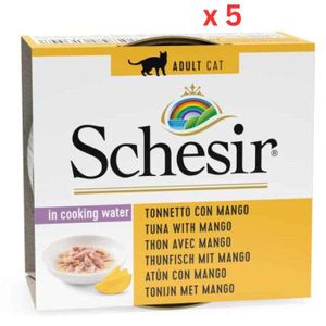 Schesir Cat Wet Food Tuna With Mango 75G (Pack Of 5)