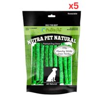 Nutrapet Munchy Sticks 300gm For Dogs, Green Parsley (Pack Of 5)