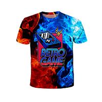Kids Boys' T shirt Short Sleeve 3D Print Graphic Letter Blue Children Tops Summer Active Regular Fit 4-12 Years Lightinthebox - thumbnail