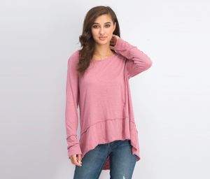 Womens Cotton High-Low Top  Mesa Rose