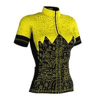 21Grams Women's Cycling Jersey Short Sleeve Bike Top with 3 Rear Pockets Mountain Bike MTB Road Bike Cycling Breathable Quick Dry Moisture Wicking White Yellow Red Graphic Patterned Spandex Polyester Lightinthebox - thumbnail