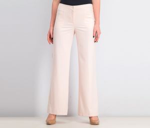 Womens Plain Flared Pants  Light Pink