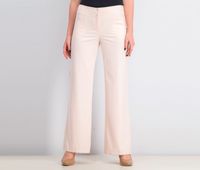 Womens Plain Flared Pants  Light Pink - thumbnail