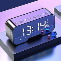 Portable Mini Wireless Speaker With 3D Surround Home Alarm Clock - Enjoy Loud Audio Voice Broadcast Anywhere miniinthebox